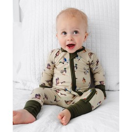 Sasaerucure Infant Baby Boy Mallard Duck Clothes Farm Romper Newborn Baby Boy Long Sleeve Zipper Jumpsuit Winter Outfits (Gray, 3-6 Months)