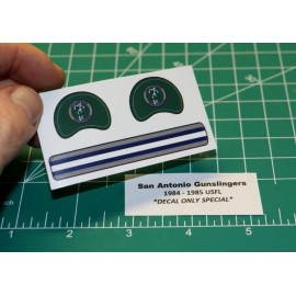 1984-85 San Antonio Gunslingers USFL Football Gumball Helmets DIECUT DECALS ONLY