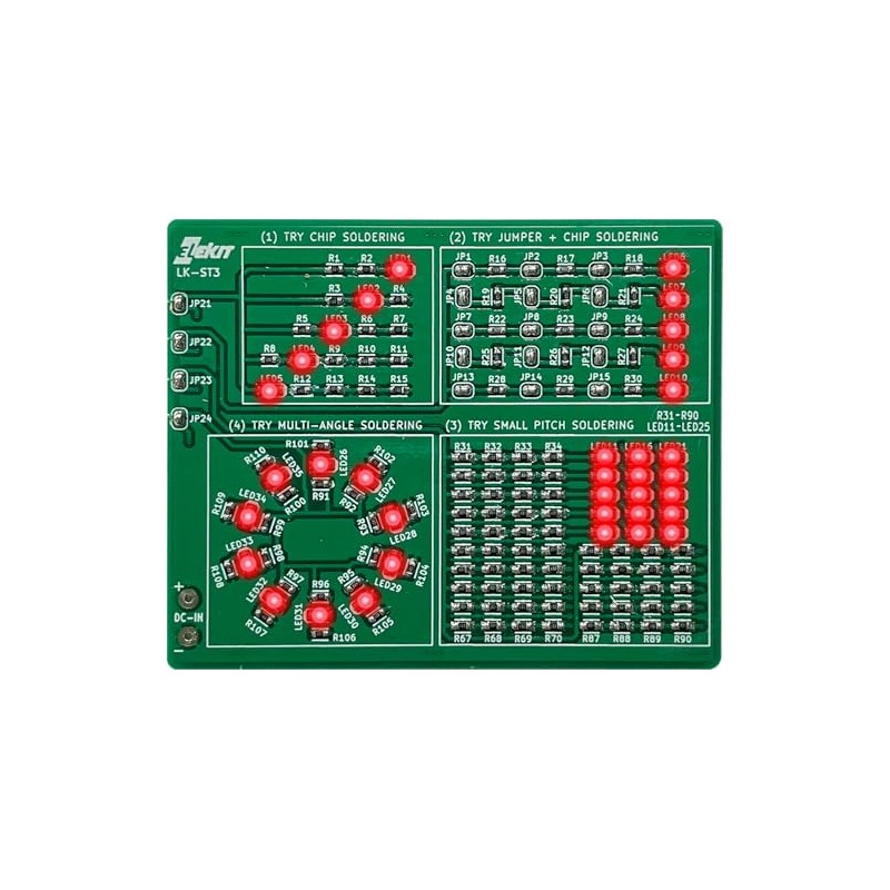 ELEKIT LK-ST3 145 Chip Components Practice Board Soldering Kit