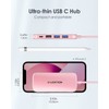 LENTION Ultra-Thin USB C Hub with Ethernet, 4K HDMI, 2
