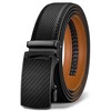 KEMISANT Men's Leather Belt Ratchet Automatic Buckle for Men Business