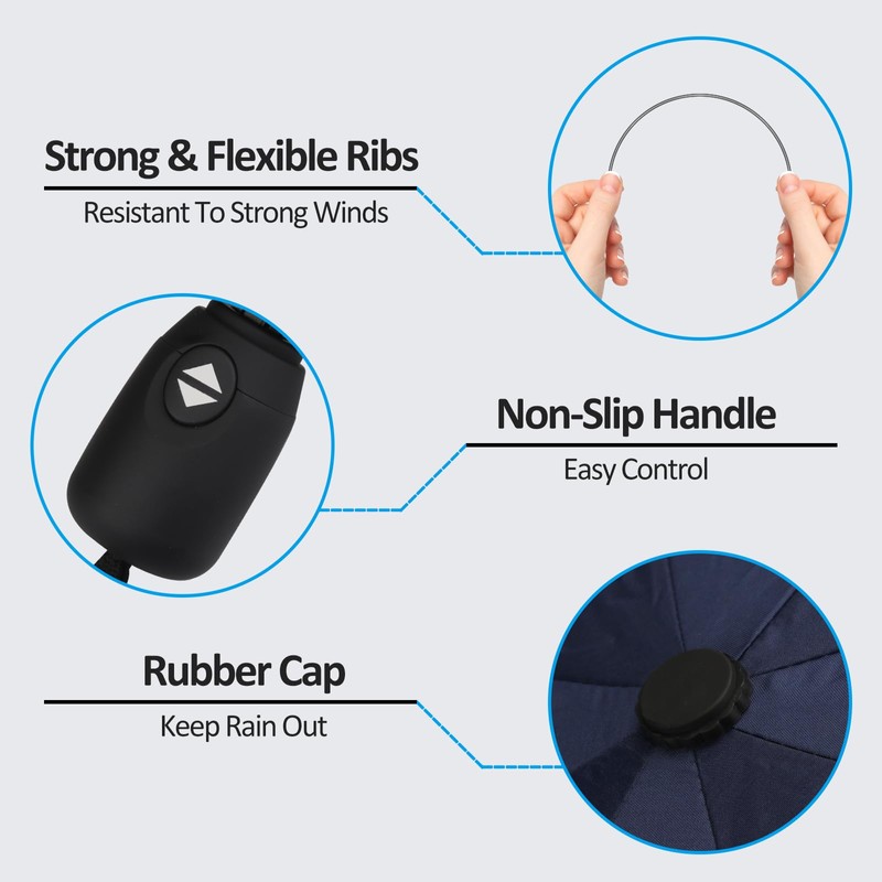 Compact Umbrella Windproof Strong - Automatic Windproof Inverted Umbrellas, Durable