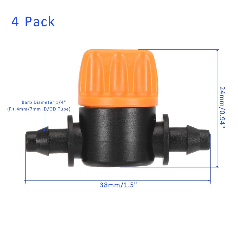 M METERXITY 4 Pack Micro Ball Valve - 1/4 Inch
