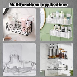 Echehi 8Pcs Clear Shower Caddy Sticker, Sticky Pads for Shower Caddy