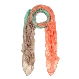 TrendsBlue Elegant Ombre Paisley Scarf Wrap, Taupe
