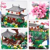 SAMYBLOCKS 3600PCS Micro Mini Blocks Peach Blossom Pond Bonsai Tree