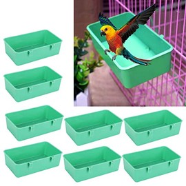 10 Uds. De Vasos de Alimentación de Semillas para Pájaros, Cuenco Colgante de Plástico para Aves de Corral, Loros, Palomas, Periquitos, Jaula para Periquitos
