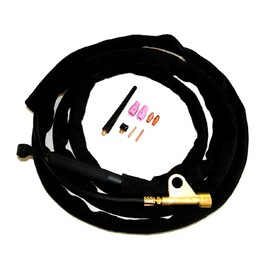 WeldingCity 125-amp WP-9F (Flexible Head) Air-cooled TIG Welding Torch Complete Package with 25-ft Power Cable Hose and Adapter 105Z57
