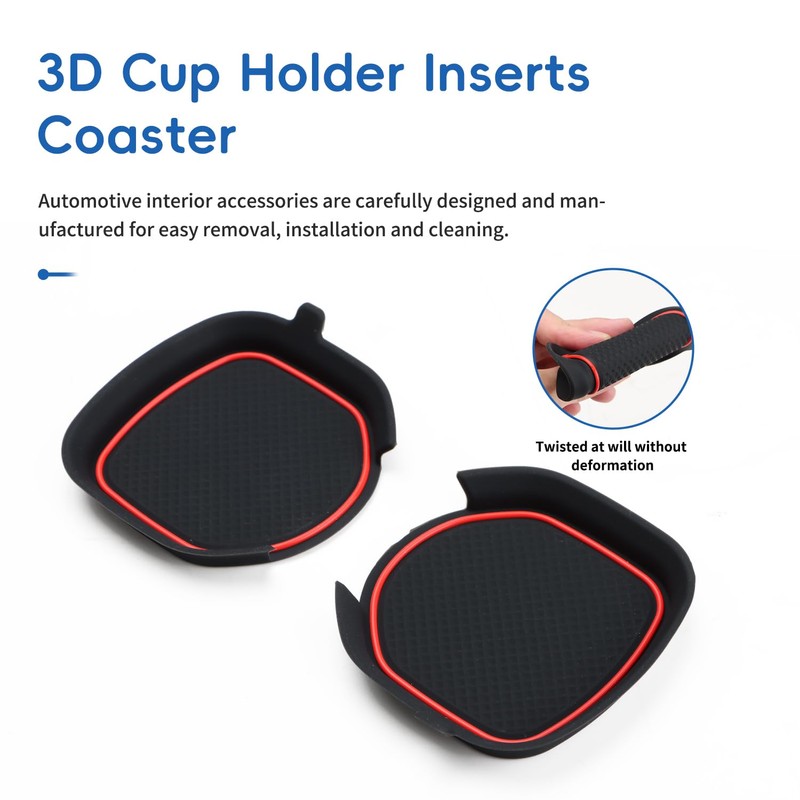 Auovo Auto Cup Holder Inserts Coaster Fit for 2020-2026 Wrangler