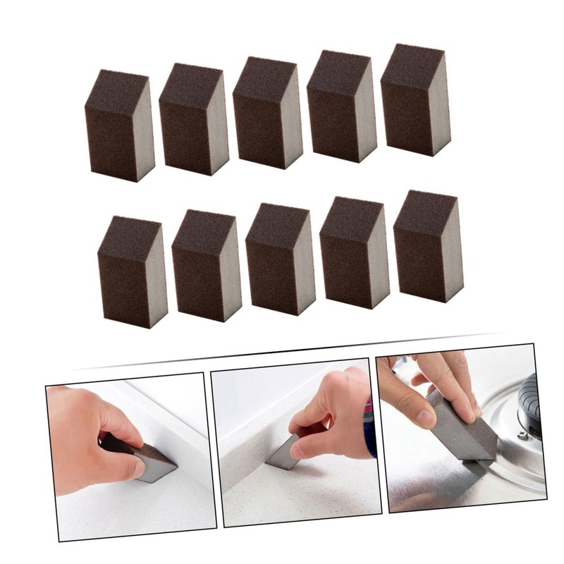 ORFOFE 10Pcs Cleaning Sanding Sponges for Pot and Kitchen Efficient