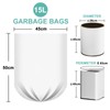110 Count-Small Garbage Bags,Bathroom Garbage Bags, 15L White Garbage Bags