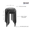Norwood Commercial Furniture Black Stacking Stool Set - Stackable Nesting