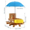 MIXXIDEA Wooden Squirrel Feeder Table with Water Bowl, Squirrel Picnic