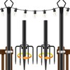AILBTON 2 Pack 10Ft String Light Poles,Light Poles for Outside