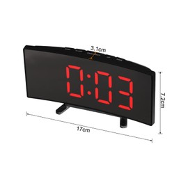 sourcing map Alarm Clock with Red Digits, Digital Alarm Clocks for Bedrooms with USB Charging Port, Adjustable Volume, Dimmable, Snooze, 12/24H, Extra Loud Alarm Clock for Adults Teenagers