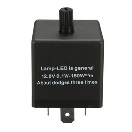 Tuperoymse 12V 3 Pin LED Adjustable Car Flasher Flash Relay for Turn Signal Light Indicator