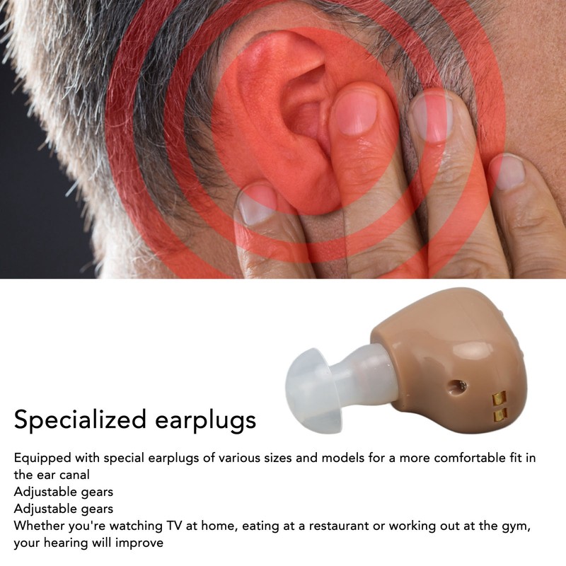 Hearing Aids Lightweight Rechargeable Magnetic Charging Case Mini Invisible Hearing