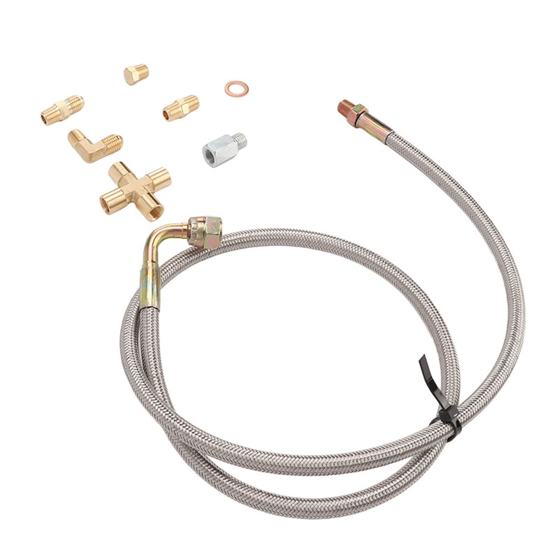 Turbo Oil Feed Line Kit 1/8PNT AN4 Fitting Oil Drain
