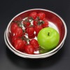 Callyne Set of 4 Stainless Steel Round Dinner Plate, Metal