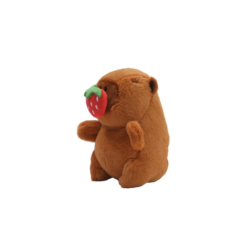 Clearstone Capybara Plush Keychain Chabimaru Strawberry 18.5cm Brown