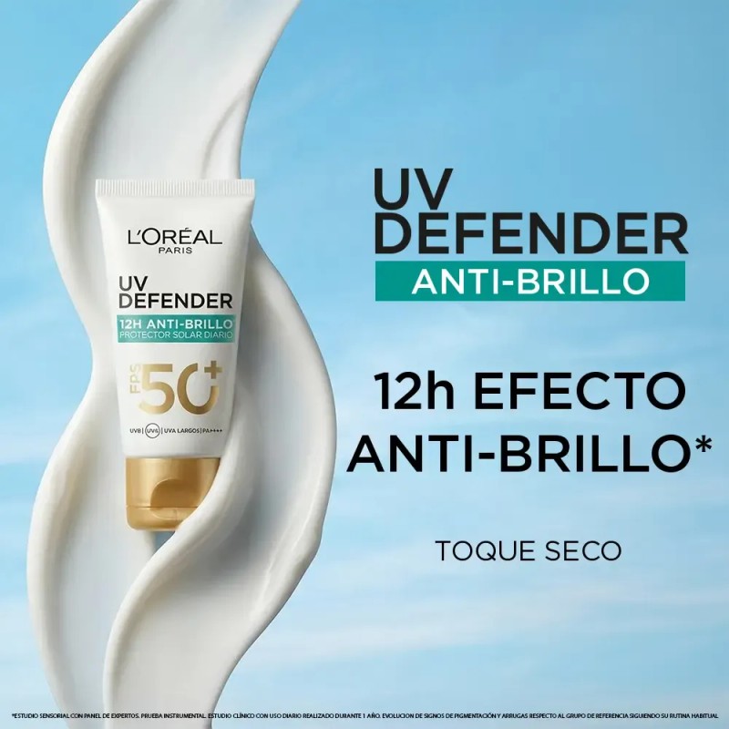 Bloqueador Uv Defender Antibrillo Tono Claro Spf50 40g