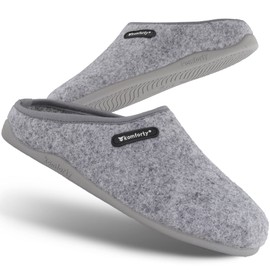 Komforty Slippers for Men and Women, Non-Slip Slippers for Indoor and Outdoor Use, Warm Slippers, gray