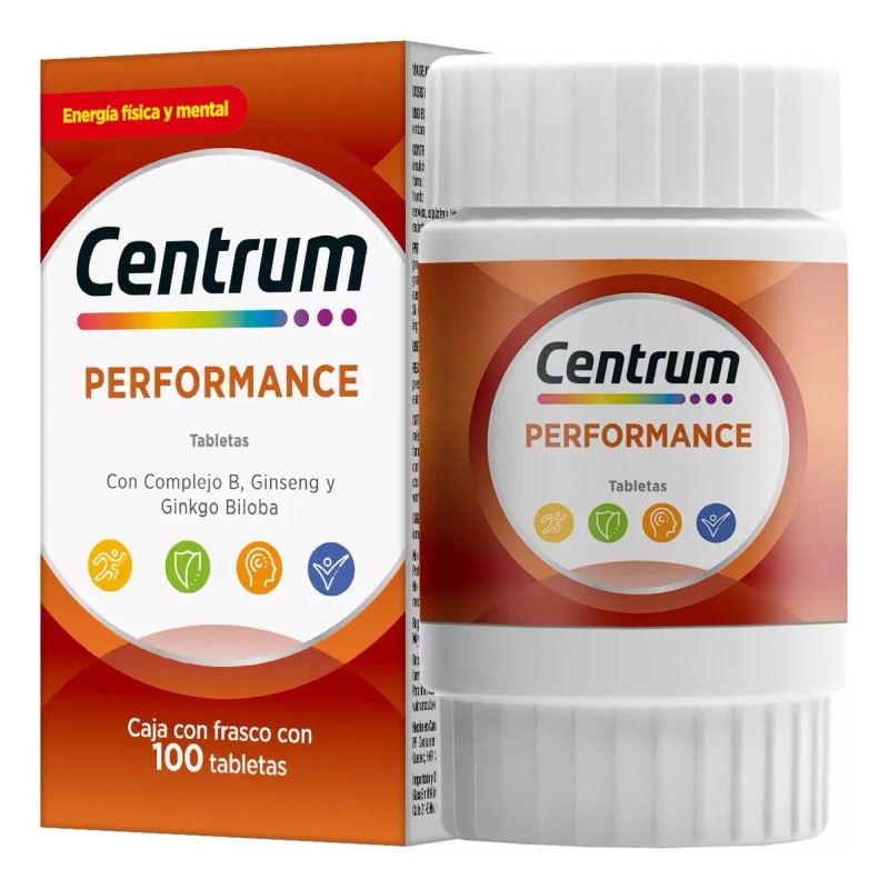 Multivitaminico Centrum Performance Caja 100 Tabletas Sabor