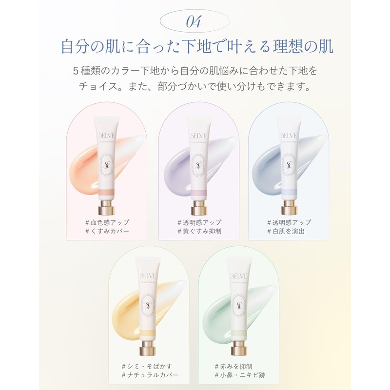 SELVE Color Setting Base (Color Base) [SPF25 PA++] 0.6 oz