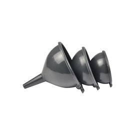 Homéa, Set di 3 Imbuti in plastica, D10 cm/D12 cm/D14 cm, colore: antracite