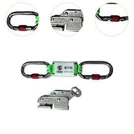 Generic Climbing Fall Arrestor Set Rope Grab with 2 Main Locks Self Locking Device Belay Device for Outdoor High Altitude Operations, for 8 mm