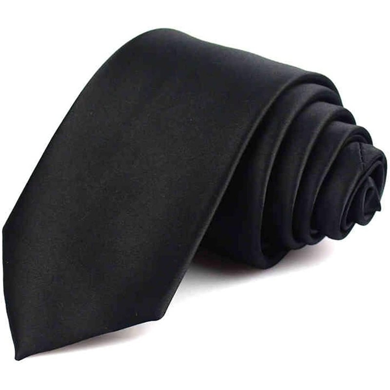 Urban Lane Funeral Tie - Mens Black Tie For Funeral