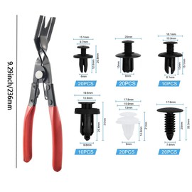 Car Mounting Clips, Door Trim Clips, Expansion Rivets Body Clips, Plastic Rivets Mounting Kit Clips for Car, with Plastic Riveter Trim Clip Pliers, Door Panel Release Pliers