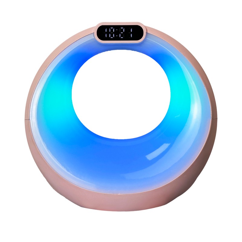 Wireless Speaker Bedside Night Light Digital Alarm Clock Smart APP