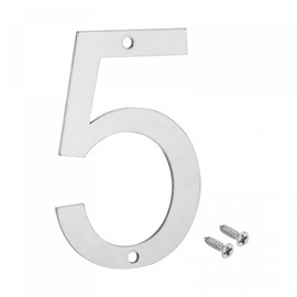 uxcell 3 Inch 304 Stainless Steel House Number Polishing for Door Mailbox(Number 5)