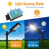 2 Pack Solar Street Light Outdoor,200w 6000LM Solar Motion Flood