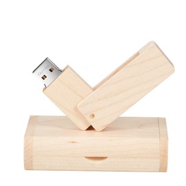 GARRULAX USB Flash Drive, 8 GB Wooden USB 2.0 High Speed USB Thumb Drives Memory Stick Pen Date Memory Pendrive U Disk (Maple Rotatable)
