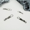 Piscorush 50/100Pcs Rolling Fishing Swivels with Clips Set Rolling Swivel