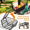 Bike Rear Basket with Liner & Waterproof Cover Large Capacity