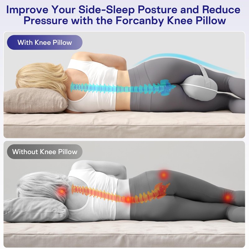 Leg & Knee Pillow for Side Sleepers - Smooth Spine