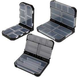 OKVGO Fishing Tackle Box for Fishing Accessories Storage, Organiser Box for Sea and Carp Coarse Fishing Bait Hook Swivels Bait Beads Tube Sleeves Clips Size L M S 3 Pieces Set