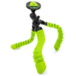MyGadget Flexible Universal Tripod for Cameras w | Quick Release Plate - Octopus Style Outdoor Holder Stand for Nikon Canon Sony, Go Pro, Camcorder - Green