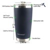 SILICANICE Navy Soft Touch Body & Detachable MacStraw Tumbler with