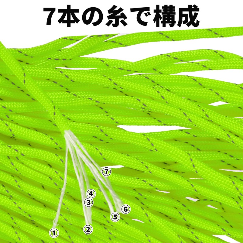 CAPASTEC Reflective Rope, Tent Rope, Outdoor Camping Guy Line Rope,
