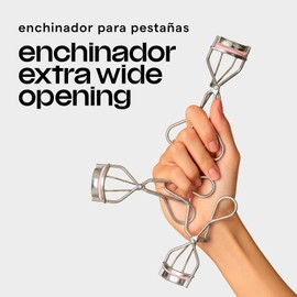 SARELLY, Enchinador para Pestañas Extra Wide Opening, Curva Semiplana, Color Plateado, Sarelly Creativo Lab