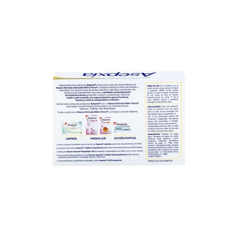 Asepxia Jabón Farma Azufre 100 G. Jabón En Barra Para