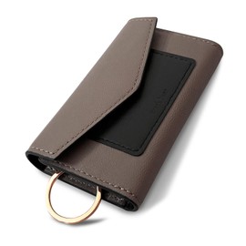 Mark BEAR Key Case, Men's, Women's, Genuine Leather, Goat Leather, Trifold, 4 Layers, Card Storage, Removable, Brand, mocha brown