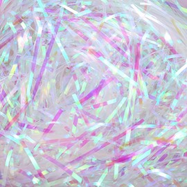 JSTHHTT 200 g Raffia Filling Material Gift, Shiny Shredded Paper Filling Material, Hamper Shred, for Gift Box, for Party Hamper Filling and Gift Wrapping Decoration