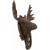 Ebros Rustic Western Forest Horned Bull Moose Head Cast Iron
