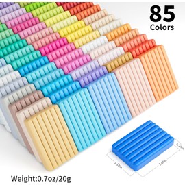KOSMOX 220 Piezas Kit de Arcilla Polimérica – 85 Colores, 19 Herramientas y 16 Accesorios Creativos, Arcilla para Modelar Segura y No Tóxica, Manualidades para Niños y Adultos, Regalo de Arte DIY