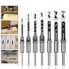 Square Hole Drill Bits, 7Pcs Wood Splitter Drill Bit Set,